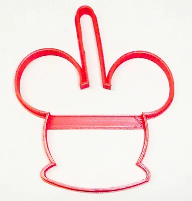 Mickey Mouse Head Caramel Candy Apple Outline Snack Food Cookie Cutter Pr3304 • $1.99