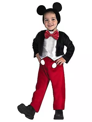 Disney Toddler Boys Mickey Mouse Clubhouse Costume Jumpsuit  & Headpiece 3T-4T • $32.99