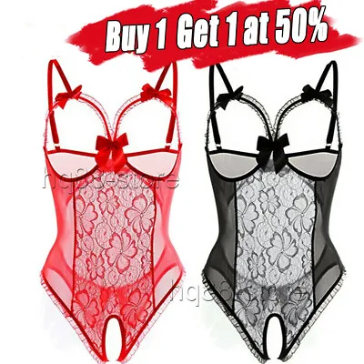 £4.30 • Buy Women Sexy Lingerie Babydoll Open Bra Crotchless Underwear Nightwear Sleepwear