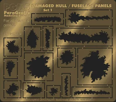 Paragrafix DAMAGED HULL/ FUSELAGE PANELS PGX134 Sci-Fi Model Add-On • $44.87