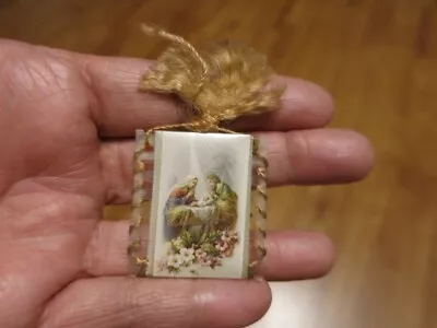 Vintage Holy Family Scapular Catholic Sanctus Art With Prayer Folded Inside With • $20