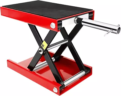 1100 LB Motorcycle Wide Deck Scissor Lift Jack Dilated Center Hoist StandMotorc • $87.99