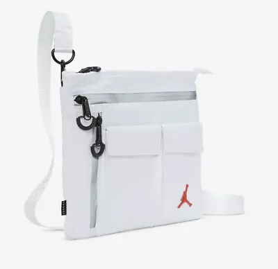 Exclusive Air Jordan Icon Shoulder Bag Crossbody Retro White OG Authentic • $49