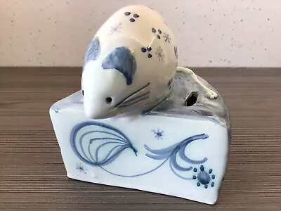 Vintage 1960s Rye Pottery Signed David Sharp Mouse On Cheese Wedge Money Box • £12