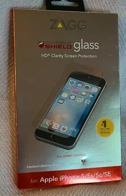 NEW Authentic ZAGG HD Clear Tough Glass Screen Protector For IPhone 5/5S/5C/SE • $20