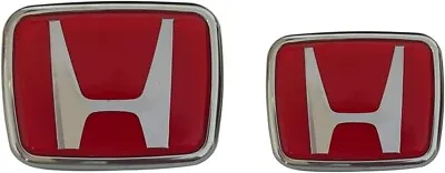 00-09 HONDA S2000 AP1 AP2 Red H Emblem Badge Ornament Front And Rear JDM Red Set • $49.98
