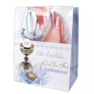 Gift Bag 23x18cm First Holy Communion - Religious Occasion - Blue • £3.98