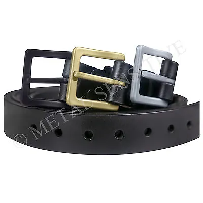 Nickel Safe 35mm Black Italian Fine Leather Belt * METAL FREE * Plastic Buckle • $44.20