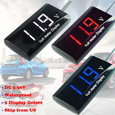 DC 5-30V LED Digital Voltage Panel Meter Voltmeter For Car Motorcycle 12V 24V • $6.98