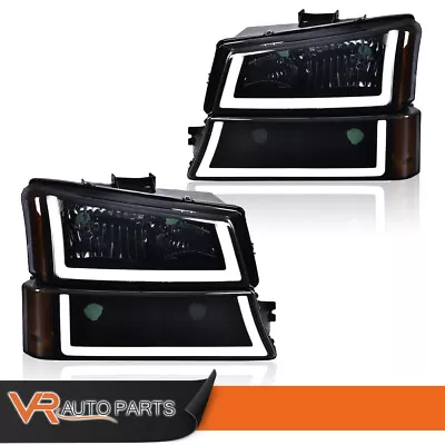 Fit For 2003-06 Silverado/Avalanche LED DRL Headlights Smoke Lens Amber Corner • $85.80