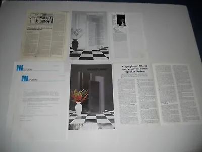 Magnepan MG-10 2.71.5 More Speaker Info 20 Pgs Brochure Original 1990's • $32