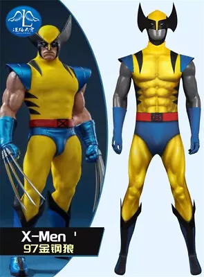 Anime X-Men '97 Wolverine Cosplay Costume Men Jumpsuit Bodysuit Suit Halloween • $67.70