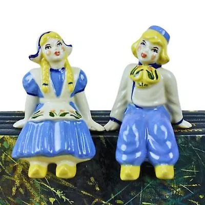 Dutch Boy & Girl Shelf Sitters Vintage 50s Ceramic Arts Studio Betty Harrington • $89.97