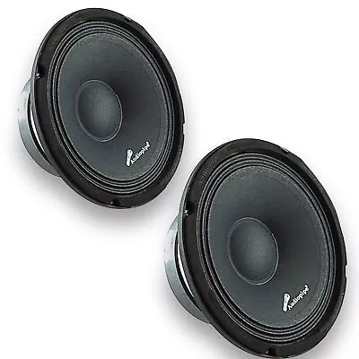 Pair Audiopipe 8 Mid Bass Loud Speaker 1000W 8 Ohms 2 Voice Coil Black • $104.95