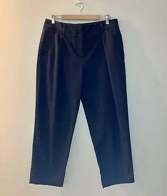 VERONIKA MAINE - Size 14 Navy High Waist Straight Leg Pants Corporate Office • $39.95