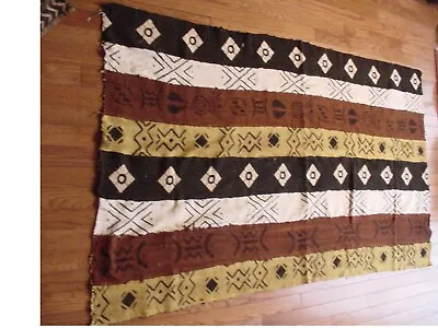 Vintage Handmade African Art Mud Cloth  Fabric Mali #12 Tapestry • $45.99