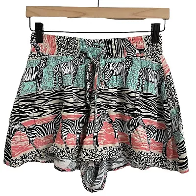 MINKPINK Pink & Blue Zebra Pattern Shorts - Size XS • $8