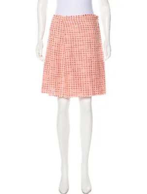 $146.94 • Buy Roland Mouret Pink & White Tweed Wrap Skirt, Size 4 (US) 8 (UK), NWT
