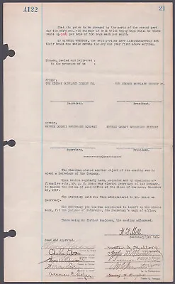 Thomas A. Edison - Corporate Minutes Page Signed 12/1917 With Co-signers • $1800