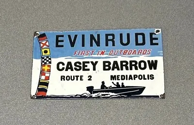 Vintage Evinrude Motor Boat Fish Hunt Porcelain Sign Car Gas Truck Oil • $84.99