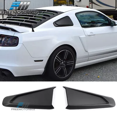 For 10-14 Ford Mustang IKON Style Side Window Louver Scoop Vent 2PCS Matte Black • $48.98