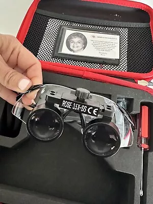 Double Eye Jewelry Watch Repair Magnifier Loupe Glasses With LED Light 8 Lens US • $600