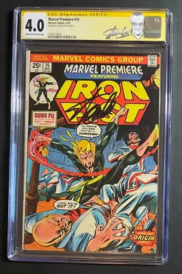 Marvel Premiere Iron Fist #15 CGC 4.0 SS Stan Lee 1974 1st App Iron Fist • $699.95