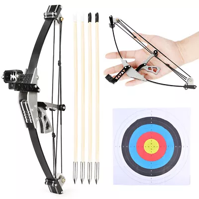 9.5  Mini Compound Bow 10lbs Arrows Shooting Target Set Archery Game Toy Gift • £22.40