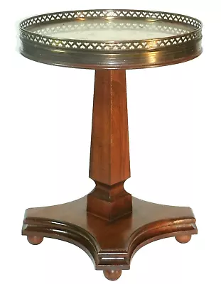 Vintage French Style Marble Top Pedestal Side Table • $295