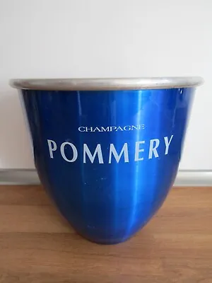 Pommery Champagne France Blue Aluminium Ice Bucket Shabby Used 21cm • £15