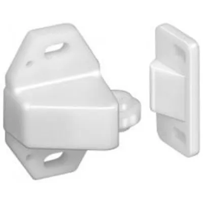 White Roller Catch For Cupboards & Doors - Caravan Motorhome Boat Accessories • £2.95