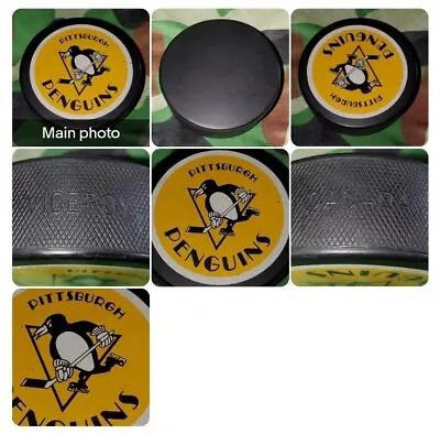 Pittsburgh Penguins Nhl Vintage Puck Made In Canada 🇨🇦 Viceroy Mfg. Cleaned!  • $15