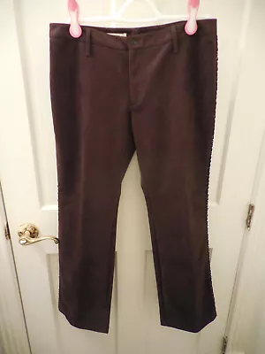 Vertigo Paris Pants Belt Loop Made In France Vintage Dark Brown Sz 42 FR - 10 US • $19