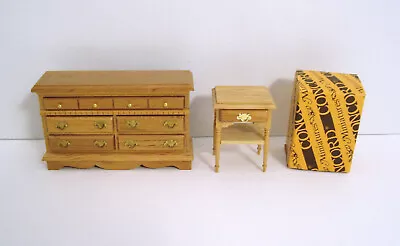 Dollhouse Concord Miniatures 1:12 Vintage Dresser Nightstand • $19.95