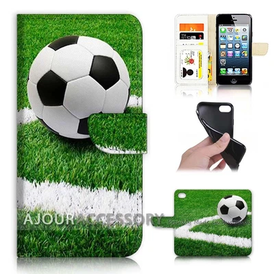 $12.99 • Buy ( For IPhone 6 / 6S ) Wallet Flip Case Cover AJ21622 Football Soccer