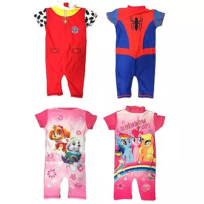 Boys Girls Character Sun Safe Swimsuit Swimwear Surf Suit Costume Baby Uv Safe • £8.75