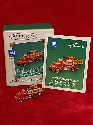 Hallmark 2004 Miniature FIRE Brigade #1 Ornament Truck Engine 1929 Chevrolet • $5