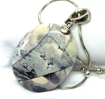 Whitney Kelley WK Sterling Silver Beautiful Mosaic Agate Unique Pendant No Chain • $59