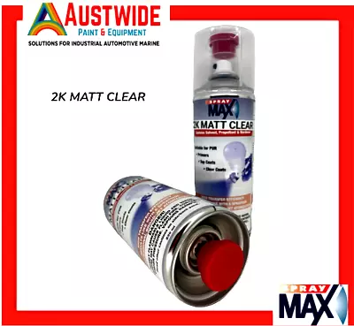 Spray Max 2k Matt Clear Touch Up Spray Solid Diy Automotive Top Coat 400mls • $40.50