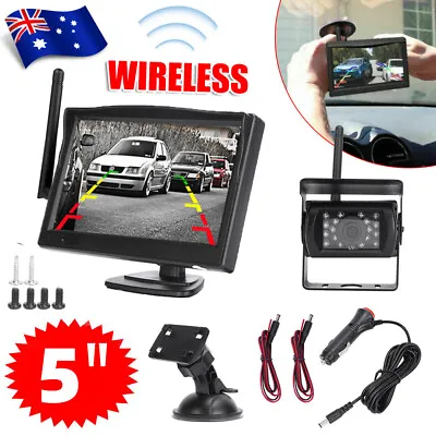 Reverse Camera Wireless Reversing Cam Car Truck Caravan 5  12V 24V Rear Monitor • $58.59