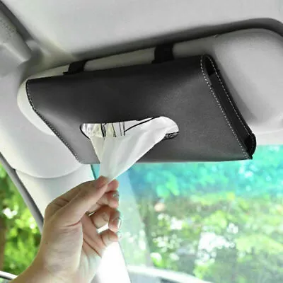 Car Interior Sun Visor Tissue Box Paper Towel Case Napkin Holder Accessories AU • $10.89