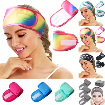 Women Adjustable Facial Headband Elastic Make Up Hair Band Head Wrap Spa Shower • £2.23
