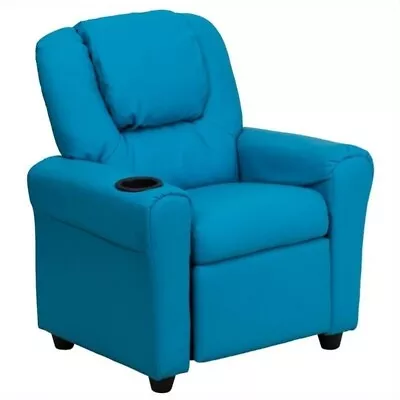 Bowery Hill Kids Faux Leather Recliner In Turquoise • $187.99