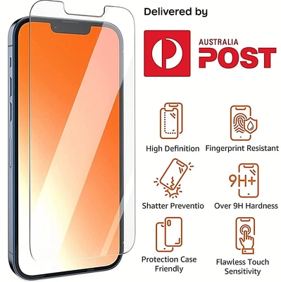 $6.99 • Buy Tempered Glass Screen Protector For IPhone 14 13 12 11 Pro Max 7 8 PLUS X XR