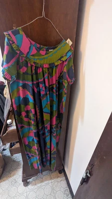 $22.80 • Buy Vintage 1970s Dress Bold Floral Print