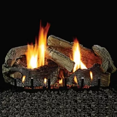 White Mountain Hearth 24  Vent Free LP Gas Log Set With Aged Oak Logs Millivolt • $1148