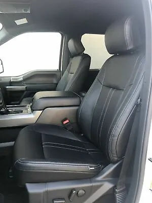 2019 Ford F-150 XLT SuperCrew Crew Cab Black Factory Style Leather Seat Covers • $739.94