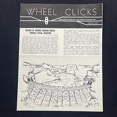 Wheel Clicks Pacific Railroad Society Monthly Newsletter Journal 1979 January • $12.99