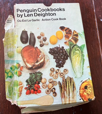 £6 • Buy Penguin Cookbooks By Len Deighton - Ou Est Le Garlic And Action Cook Book Boxed