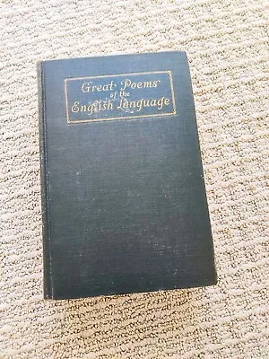 GREAT POEMS Of The ENGLISH LANGUAGE Chaucer SHAKESPEARE Emerson TENNYSON Book • $22.50